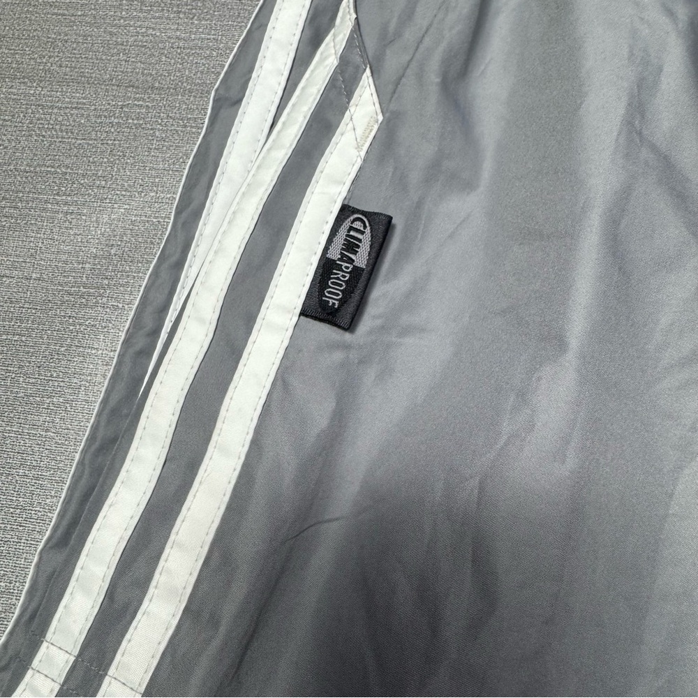 Adidas Climaproof Track Grey With White Stripes Pants Size L - Picture 7 of 13